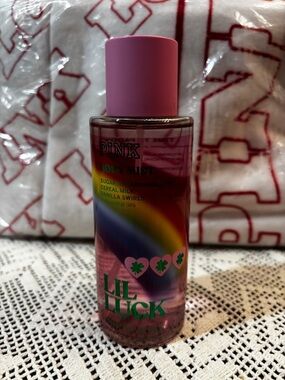 (Inventory 47) PINK Lil Luck Body Mist in Pink with Rainbow Accents